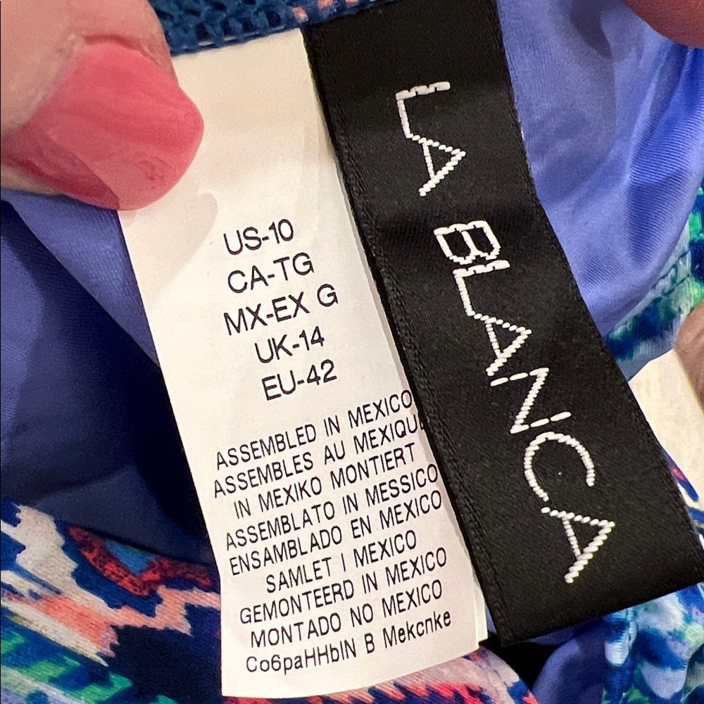 La Blanca Multicolor Patterned Bikini, Bottom 10, top 38D, NWOT - Picture 9 of 9